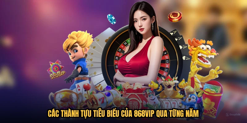 Các thành tựu tiêu biểu của 868VIP qua từng năm
